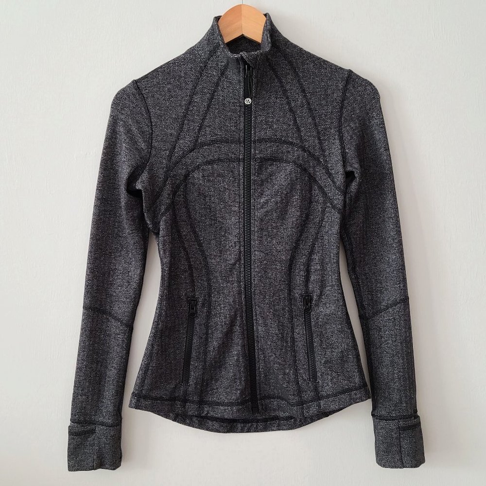 LULULEMON Black Herringbone Print Define Jacket 4